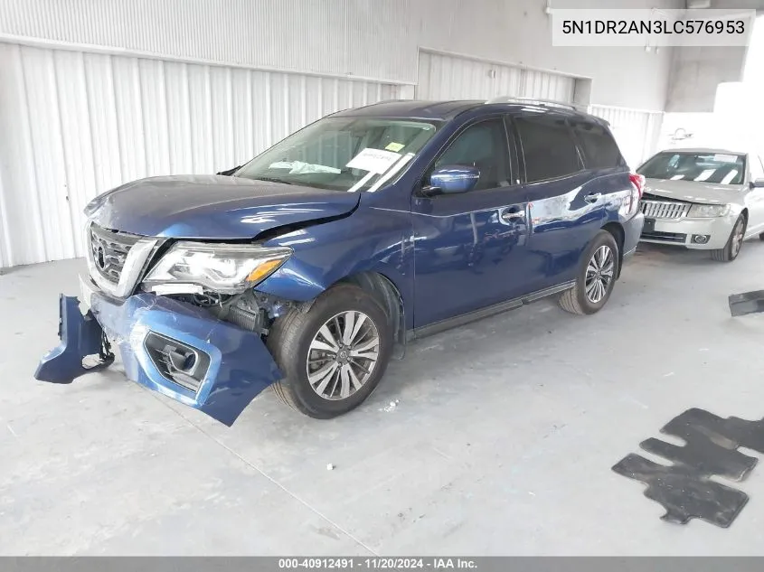 2020 Nissan Pathfinder S 2Wd VIN: 5N1DR2AN3LC576953 Lot: 40912491