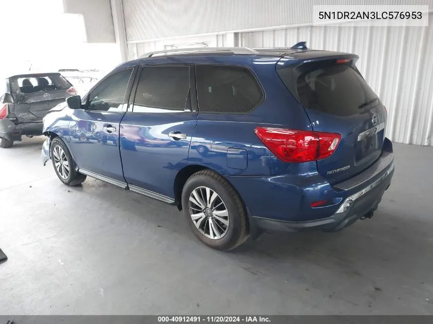 2020 Nissan Pathfinder S 2Wd VIN: 5N1DR2AN3LC576953 Lot: 40912491