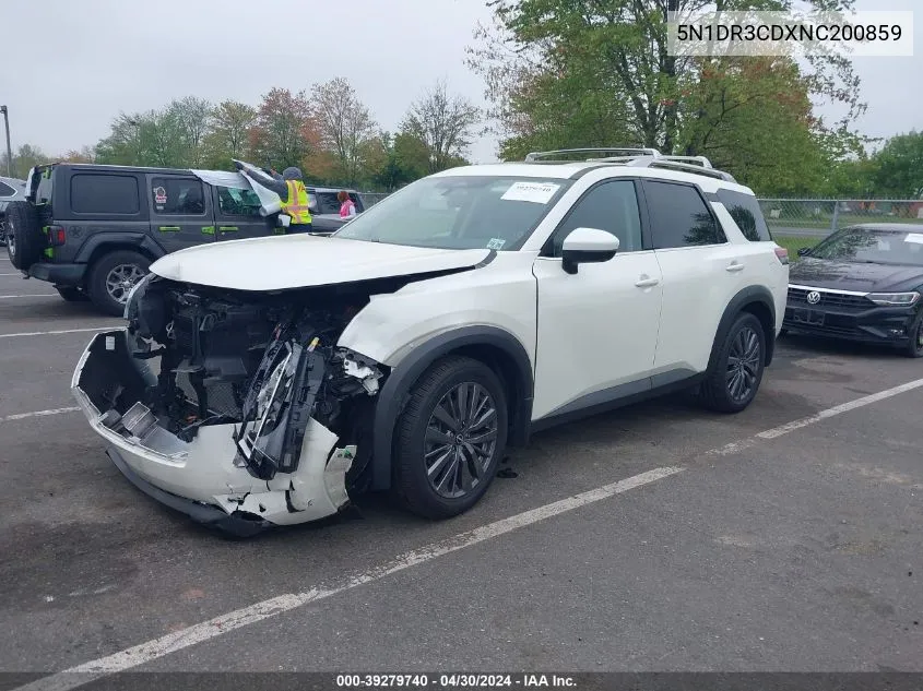 5N1DR3CDXNC200859 2022 Nissan Pathfinder Sl 4Wd