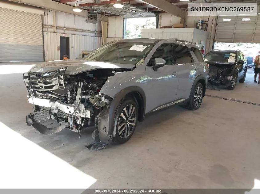 5N1DR3DK0NC269587 2022 Nissan Pathfinder Platinum