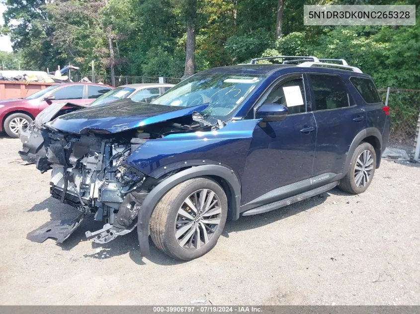 5N1DR3DK0NC265328 2022 Nissan Pathfinder Platinum