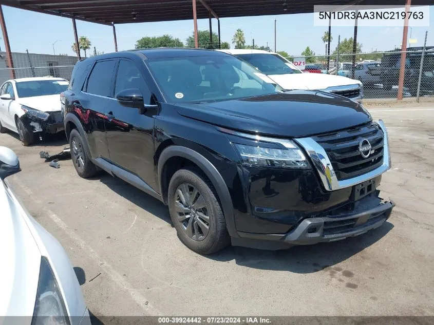 5N1DR3AA3NC219763 2022 Nissan Pathfinder S 2Wd