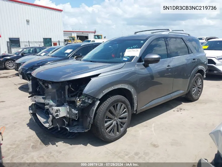 2022 Nissan Pathfinder Sl 2Wd VIN: 5N1DR3CB3NC219736 Lot: 39979128