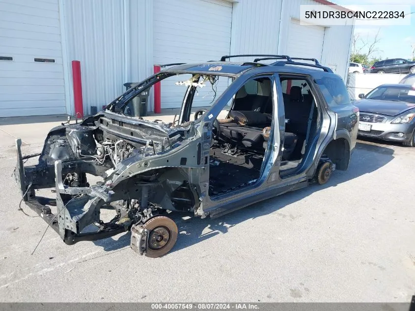 2022 Nissan Pathfinder Sv 4Wd VIN: 5N1DR3BC4NC222834 Lot: 40057549