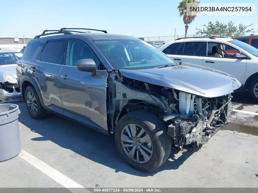 5N1DR3BA4NC257954 2022 Nissan Pathfinder Sv 2Wd