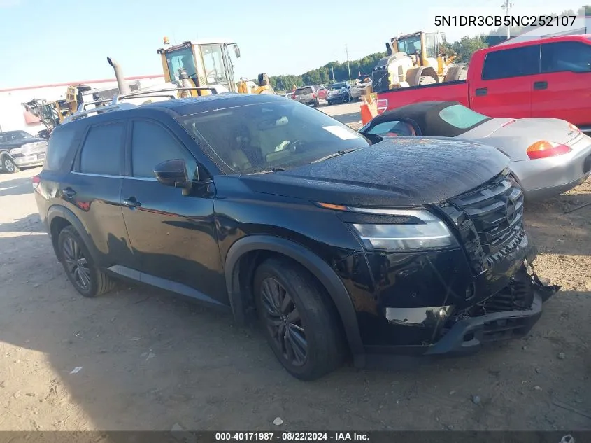 2022 Nissan Pathfinder Sl 2Wd VIN: 5N1DR3CB5NC252107 Lot: 40171987