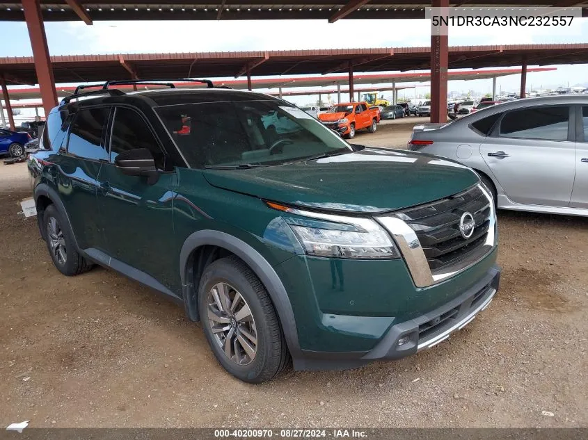 2022 Nissan Pathfinder Sl 2Wd VIN: 5N1DR3CA3NC232557 Lot: 40200970