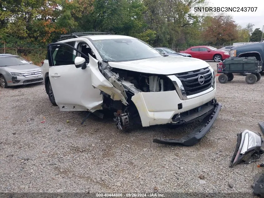 5N1DR3BC3NC243707 2022 Nissan Pathfinder Sv 4Wd