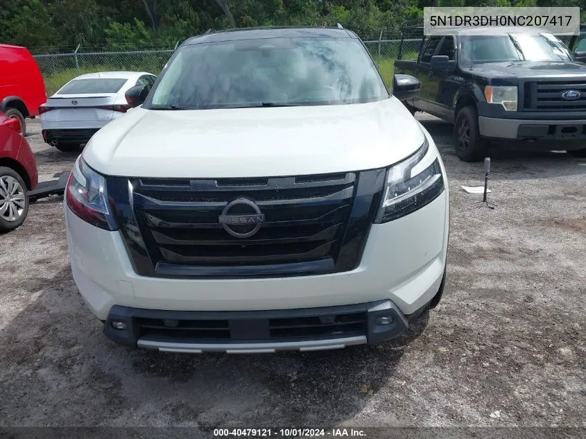 2022 Nissan Pathfinder Platinum VIN: 5N1DR3DH0NC207417 Lot: 40479121