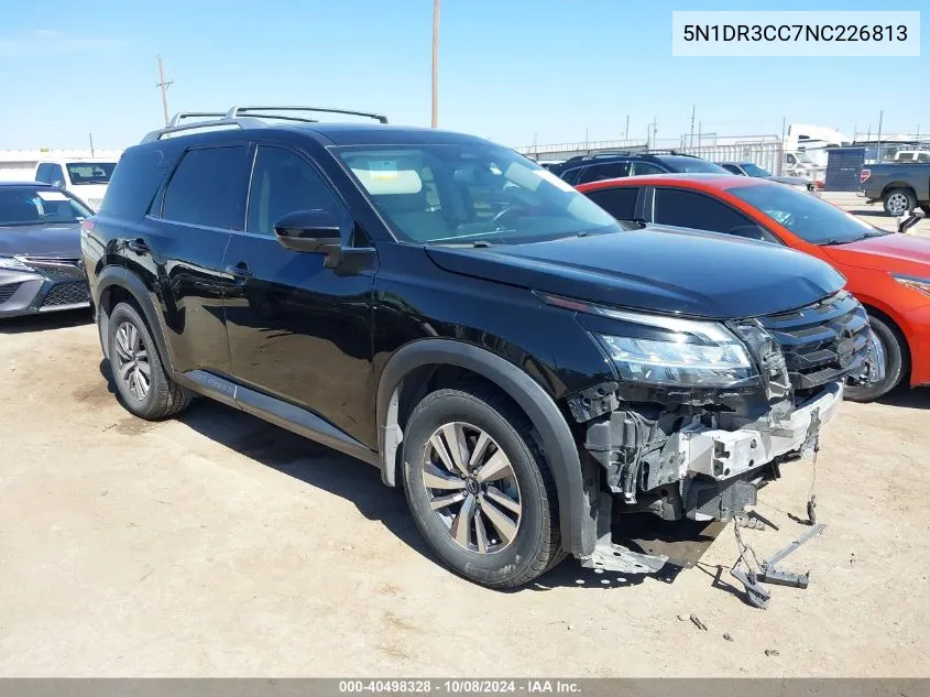 2022 Nissan Pathfinder Sl 4Wd VIN: 5N1DR3CC7NC226813 Lot: 40498328