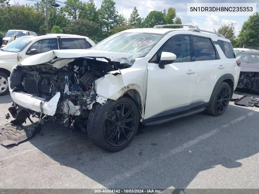 2022 Nissan Pathfinder Platinum 2Wd VIN: 5N1DR3DH8NC235353 Lot: 40504142