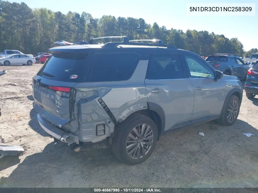 2022 Nissan Pathfinder Sl VIN: 5N1DR3CD1NC258309 Lot: 40567995