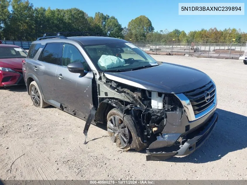 2022 Nissan Pathfinder Sv 2Wd VIN: 5N1DR3BAXNC239894 Lot: 40580275