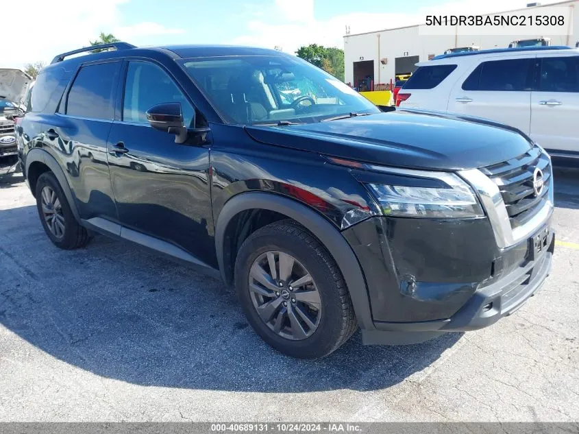 2022 Nissan Pathfinder Sv 2Wd VIN: 5N1DR3BA5NC215308 Lot: 40689131