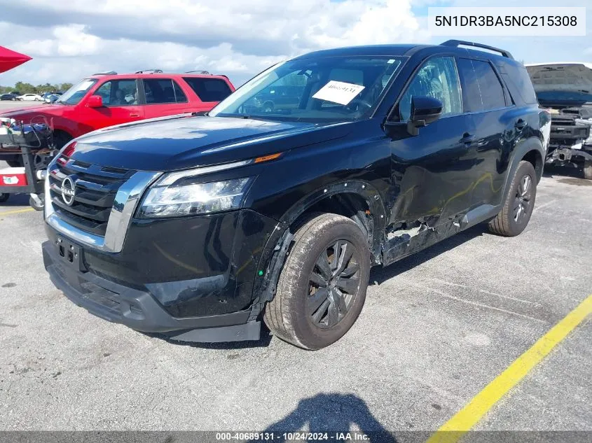 2022 Nissan Pathfinder Sv 2Wd VIN: 5N1DR3BA5NC215308 Lot: 40689131