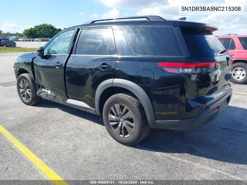 2022 Nissan Pathfinder Sv 2Wd VIN: 5N1DR3BA5NC215308 Lot: 40689131