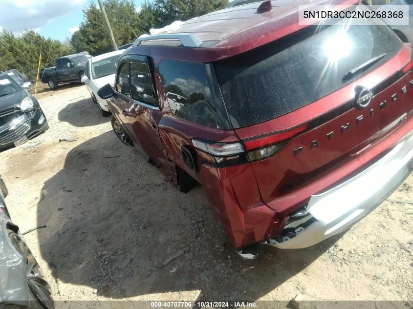 2022 Nissan Pathfinder Sl 4Wd VIN: 5N1DR3CC2NC268368 Lot: 40707706