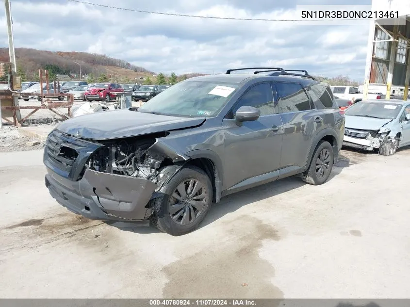 5N1DR3BD0NC213461 2022 Nissan Pathfinder Sv 4Wd