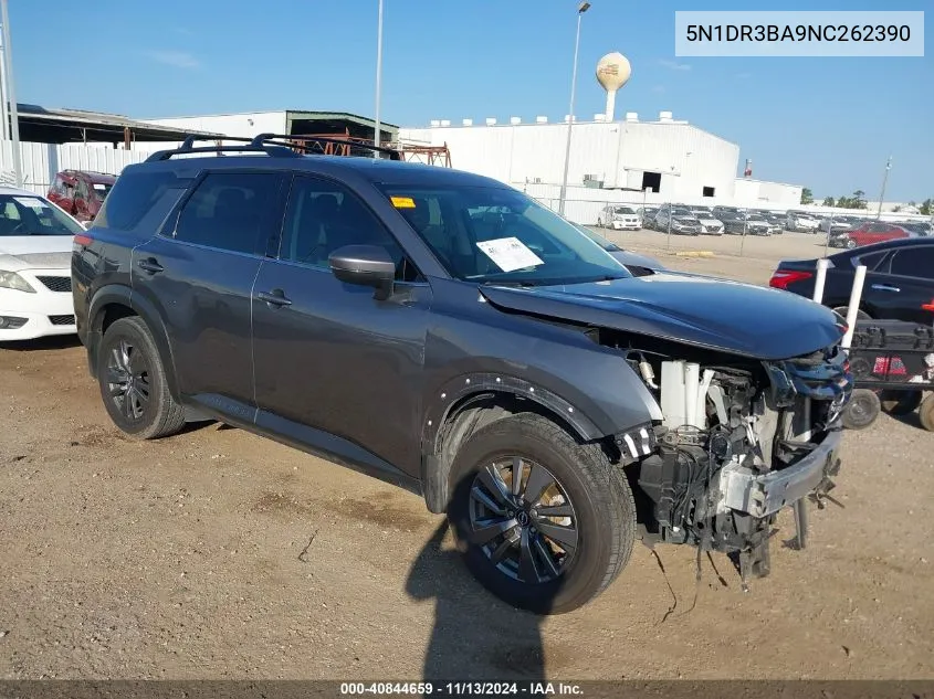 2022 Nissan Pathfinder Sv 2Wd VIN: 5N1DR3BA9NC262390 Lot: 40844659