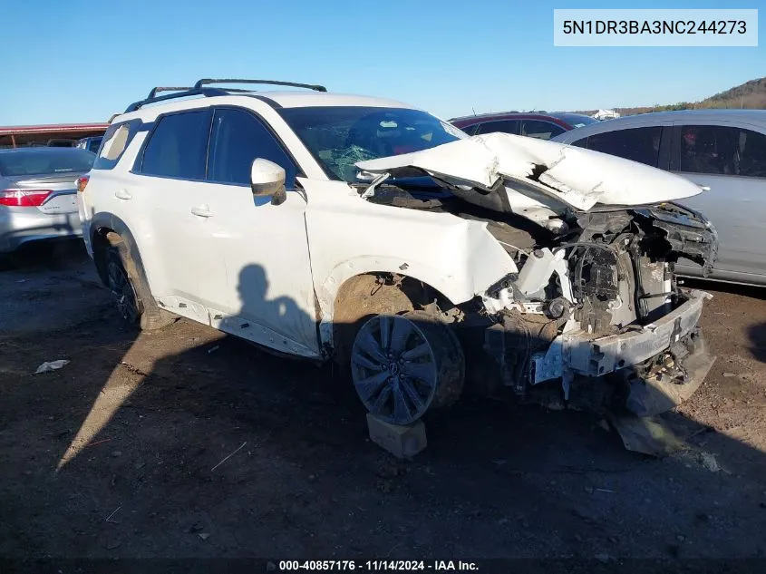 5N1DR3BA3NC244273 2022 Nissan Pathfinder Sv 2Wd