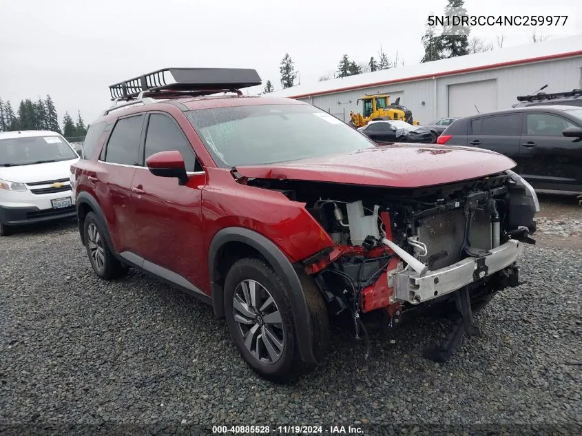 2022 Nissan Pathfinder Sl 4Wd VIN: 5N1DR3CC4NC259977 Lot: 40885528