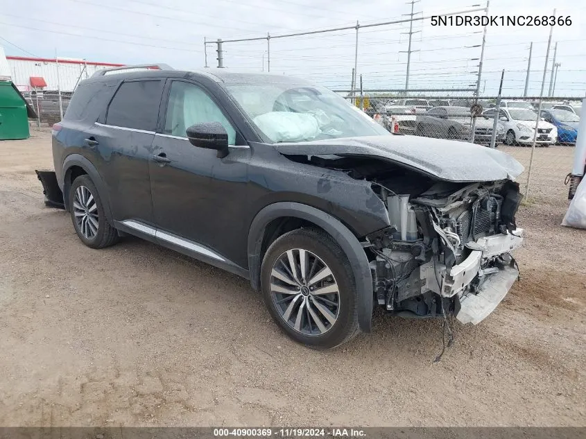 2022 Nissan Pathfinder Platinum 4Wd VIN: 5N1DR3DK1NC268366 Lot: 40900369