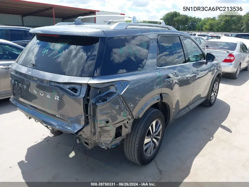 2023 Nissan Pathfinder Sl Fwd VIN: 5N1DR3CA6PC213536 Lot: 39750331