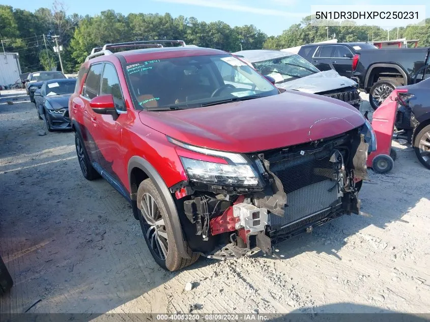 2023 Nissan Pathfinder Platinum Fwd VIN: 5N1DR3DHXPC250231 Lot: 40053250