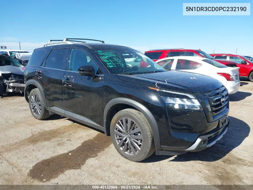 2023 Nissan Pathfinder Sl VIN: 5N1DR3CD0PC232190 Lot: 40132968