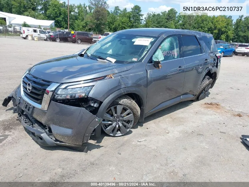 2023 Nissan Pathfinder S 4Wd VIN: 5N1DR3AC6PC210737 Lot: 40139496