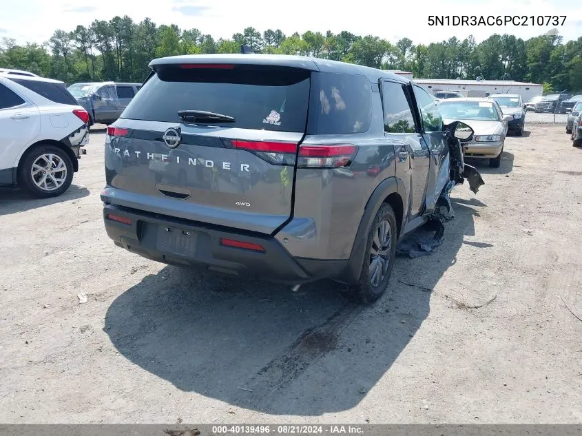 2023 Nissan Pathfinder S 4Wd VIN: 5N1DR3AC6PC210737 Lot: 40139496