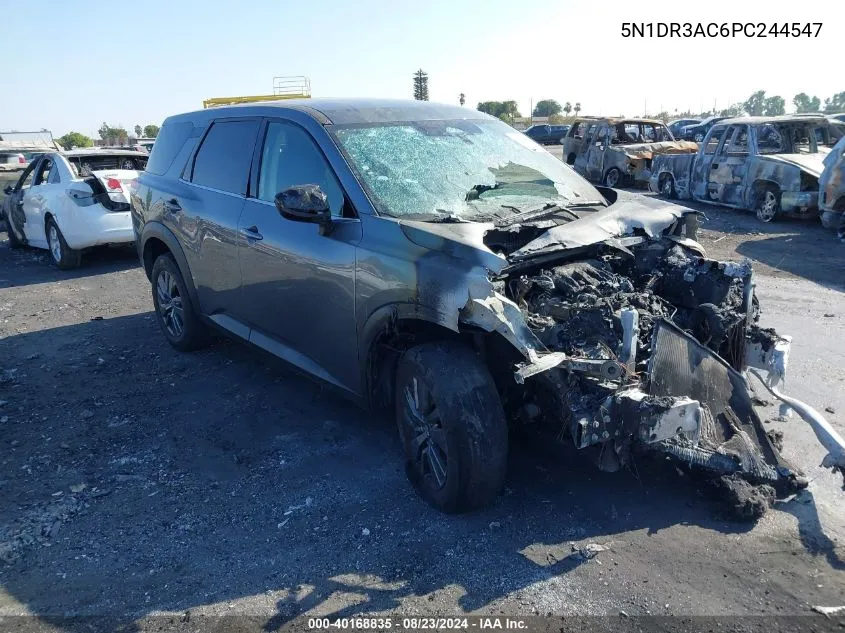 2023 Nissan Pathfinder S 4Wd VIN: 5N1DR3AC6PC244547 Lot: 40168835