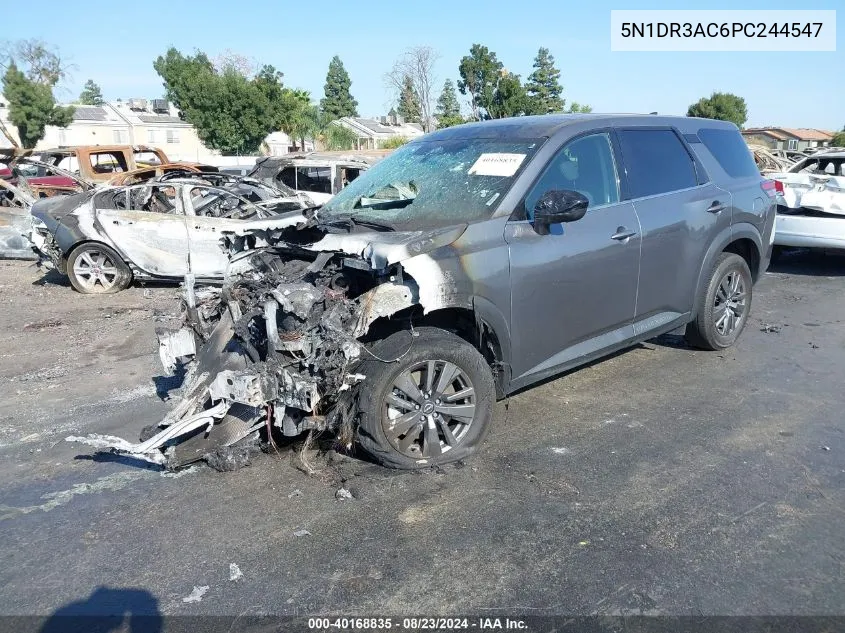 2023 Nissan Pathfinder S 4Wd VIN: 5N1DR3AC6PC244547 Lot: 40168835