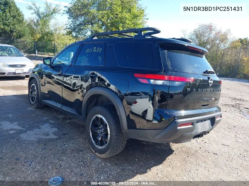 2023 Nissan Pathfinder Sv VIN: 5N1DR3BD1PC251431 Lot: 40396759