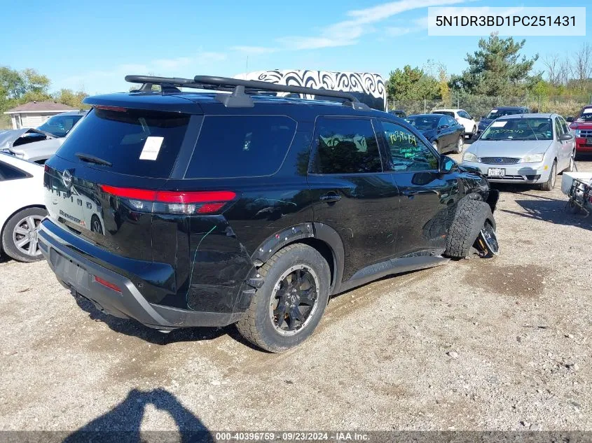 2023 Nissan Pathfinder Sv VIN: 5N1DR3BD1PC251431 Lot: 40396759