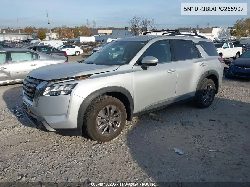 2023 Nissan Pathfinder Sv 4Wd VIN: 5N1DR3BD0PC265997 Lot: 40758206