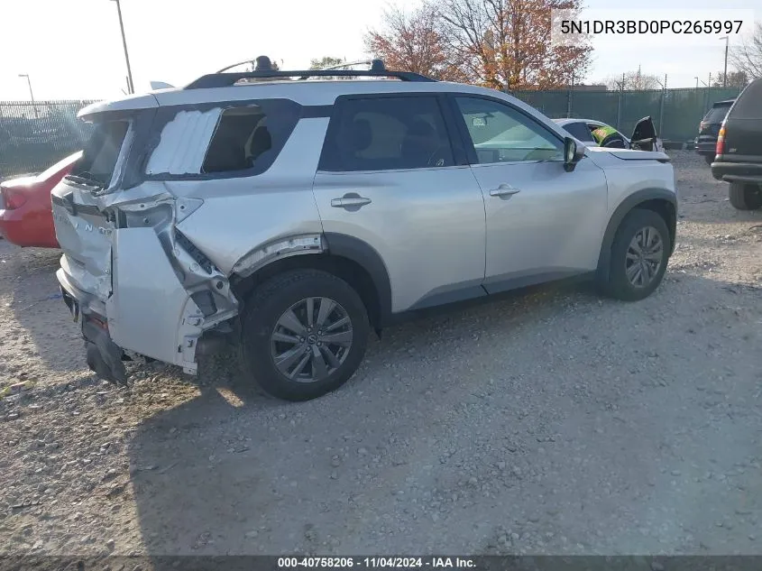 2023 Nissan Pathfinder Sv 4Wd VIN: 5N1DR3BD0PC265997 Lot: 40758206