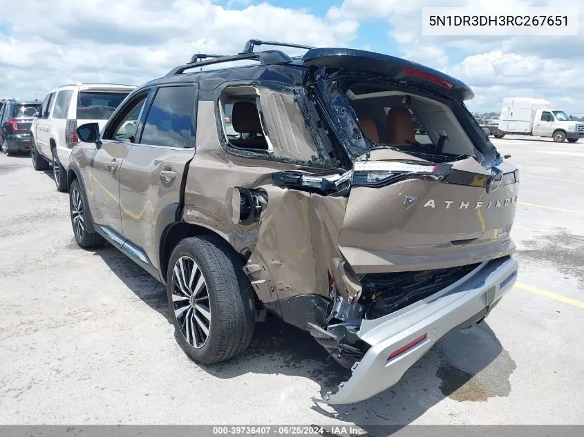 5N1DR3DH3RC267651 2024 Nissan Pathfinder Platinum Fwd