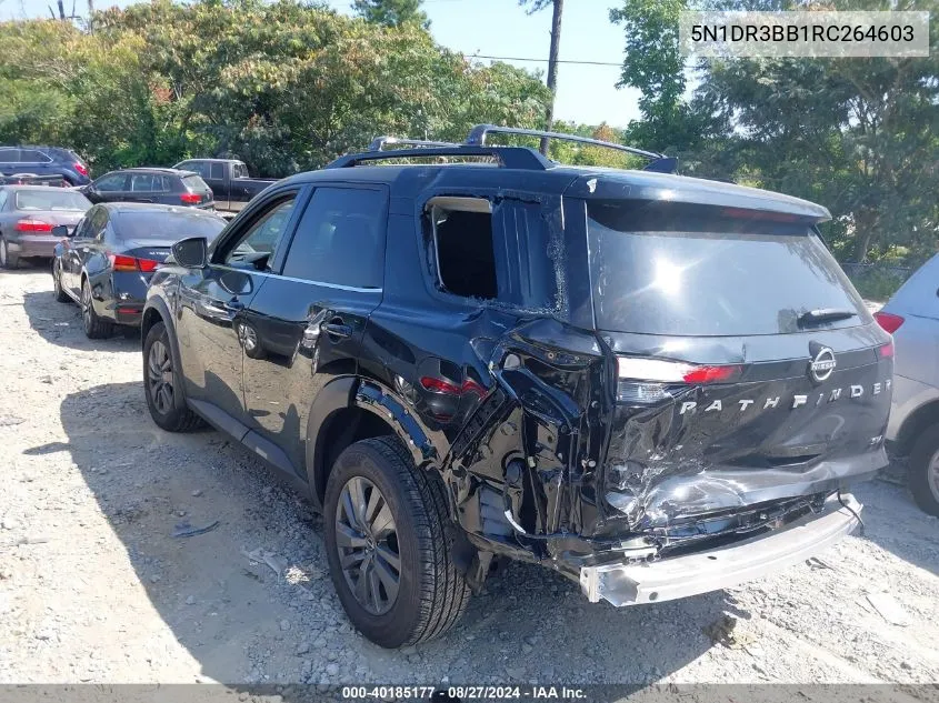 2024 Nissan Pathfinder Sv Fwd VIN: 5N1DR3BB1RC264603 Lot: 40185177