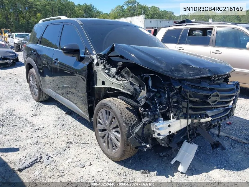 2024 Nissan Pathfinder Sl VIN: 5N1DR3CB4RC216169 Lot: 40259440