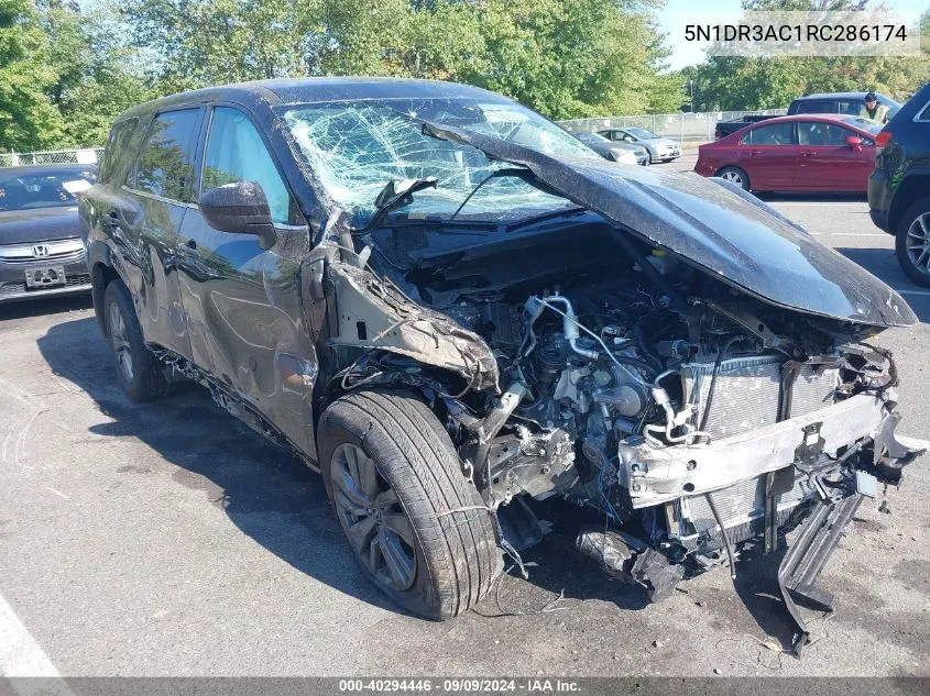 2024 Nissan Pathfinder S 4Wd VIN: 5N1DR3AC1RC286174 Lot: 40294446