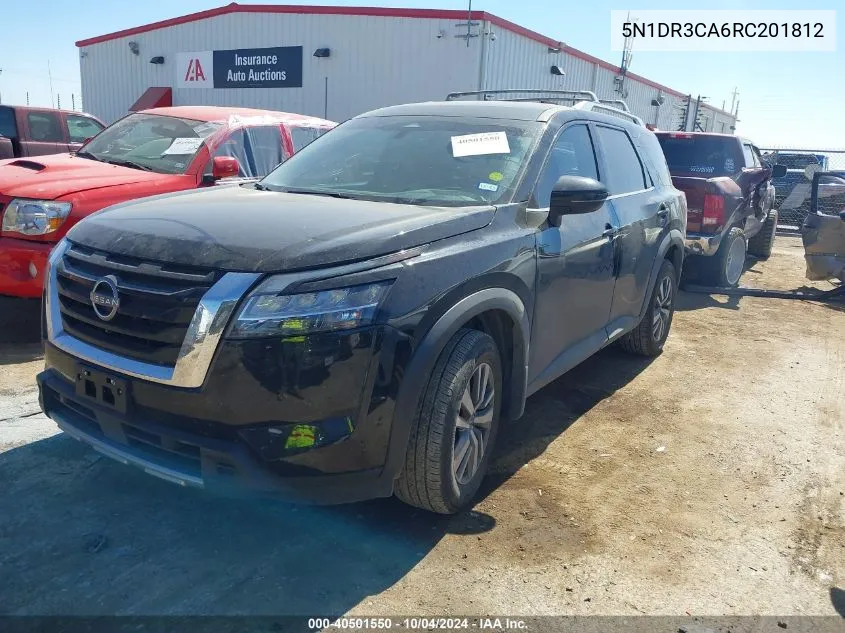 2024 Nissan Pathfinder Sl Fwd VIN: 5N1DR3CA6RC201812 Lot: 40501550