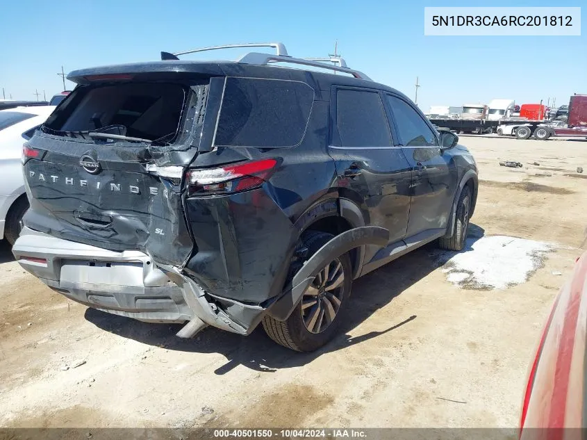 2024 Nissan Pathfinder Sl Fwd VIN: 5N1DR3CA6RC201812 Lot: 40501550