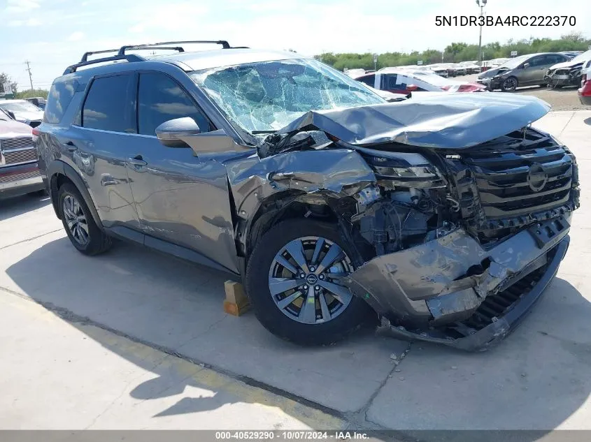 2024 Nissan Pathfinder Sv Fwd VIN: 5N1DR3BA4RC222370 Lot: 40529290