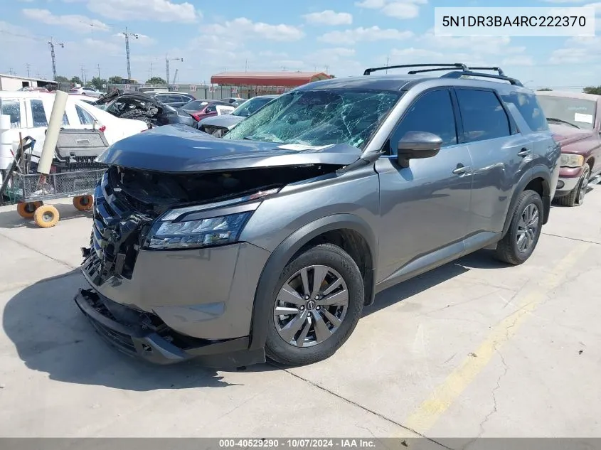 2024 Nissan Pathfinder Sv Fwd VIN: 5N1DR3BA4RC222370 Lot: 40529290