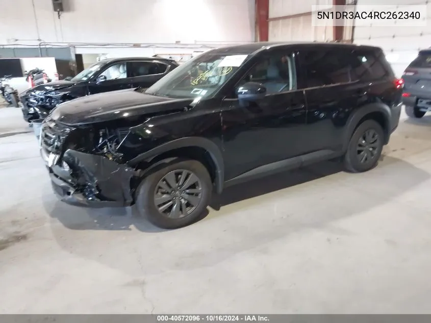 2024 Nissan Pathfinder S 4Wd VIN: 5N1DR3AC4RC262340 Lot: 40572096