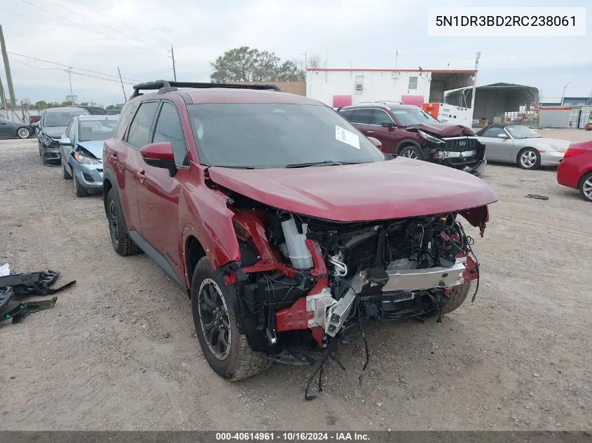 2024 Nissan Pathfinder Rock Creek 4Wd VIN: 5N1DR3BD2RC238061 Lot: 40614961