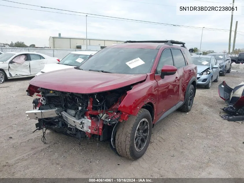 2024 Nissan Pathfinder Rock Creek 4Wd VIN: 5N1DR3BD2RC238061 Lot: 40614961