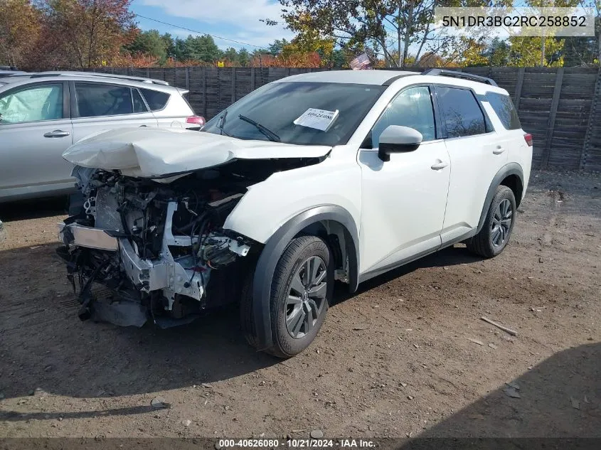 2024 Nissan Pathfinder Sv 4Wd VIN: 5N1DR3BC2RC258852 Lot: 40626080