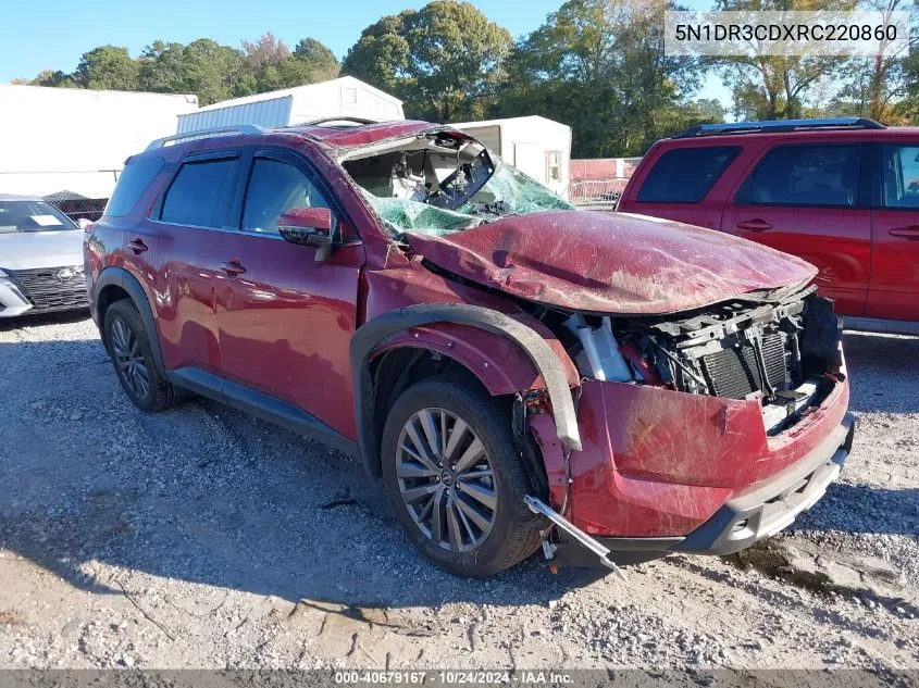 2024 Nissan Pathfinder Sl 4Wd VIN: 5N1DR3CDXRC220860 Lot: 40679167